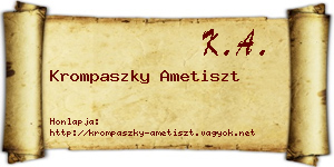 Krompaszky Ametiszt névjegykártya